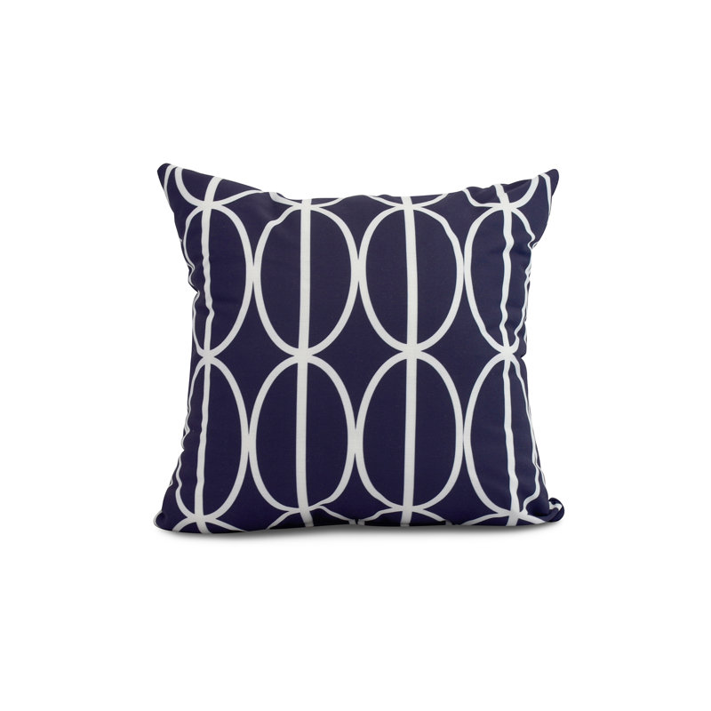 Housse et insert de coussin d'extérieur carré Palm Beach, Bleu marine, 16 po x 1 po