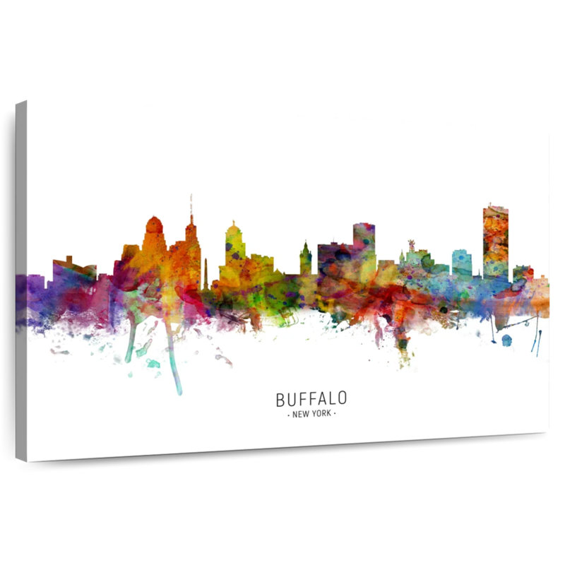 Sebbie Buffalo New York Skyline I, 24" H x 36" W