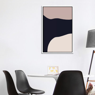 Navy Rose Abstract III by Leah Straatsma - Print on Canvas
