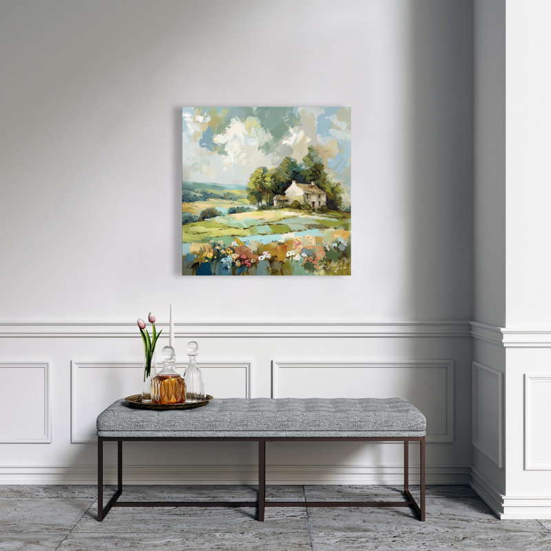 The Landmark - Toile verte, décoration intérieure | Art mural élégant