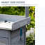 Banc de jardinage, poste de travail extérieur avec armoire de rangement et tablette, table de table rouille grise, unité d'espace supplémentaire, rouille