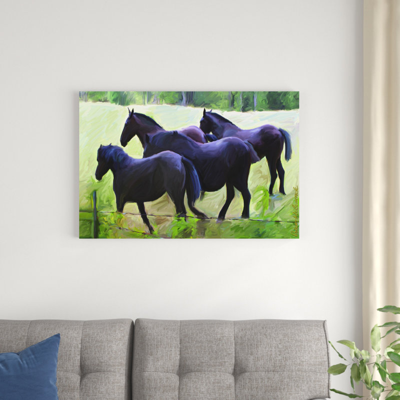 Guilford Horses II, H 24 po x l 36 po x P 1,25 po