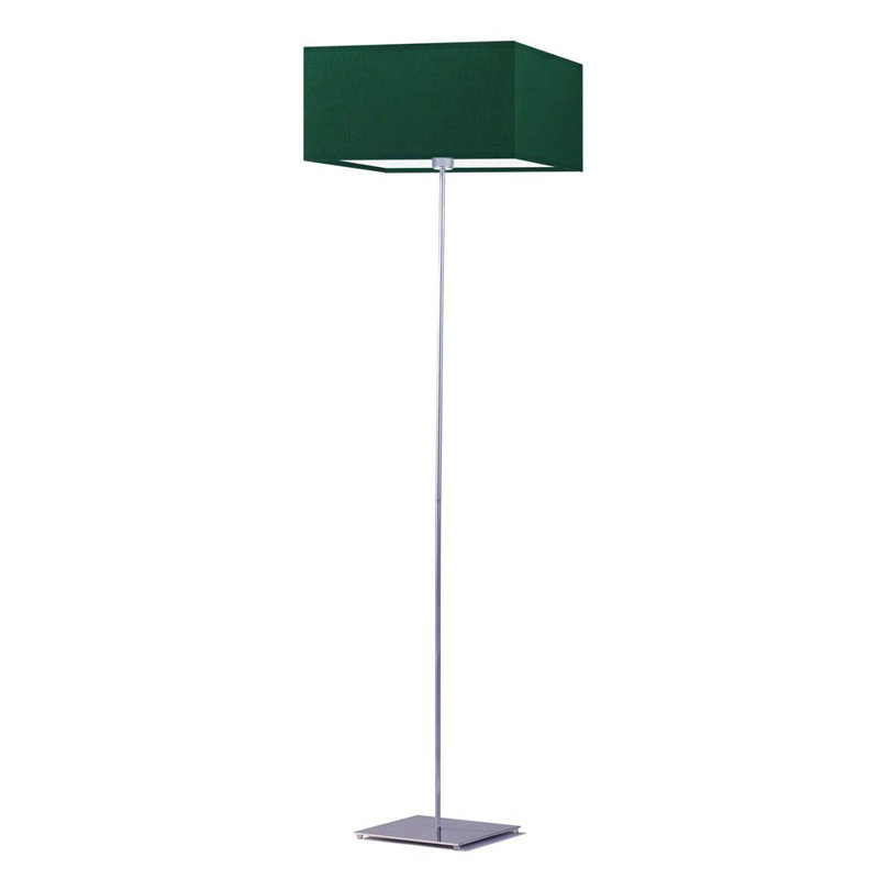 Attallah 156 H cm Traditional Floor Lamp, Bottle Green, Silver