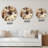 Brown Orange and Grey Grunge Pattern - Patterned Wall Clock-633920081