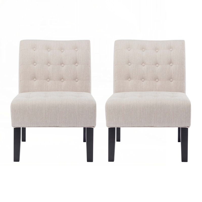 Upholstered Side Chair with 4 Wood Legs