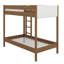 Structure de lit superposé simple en bois d'hévéa avec échelle