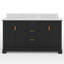 Meuble-lavabo double Barnhart 60 po entièrement assemblé avec comptoir en pierre reconstituée, dosseret, lavabo en céramique, tiroirs à fermeture amortie et charnières de porte à fermeture amortie, dosseret inclus-163661380