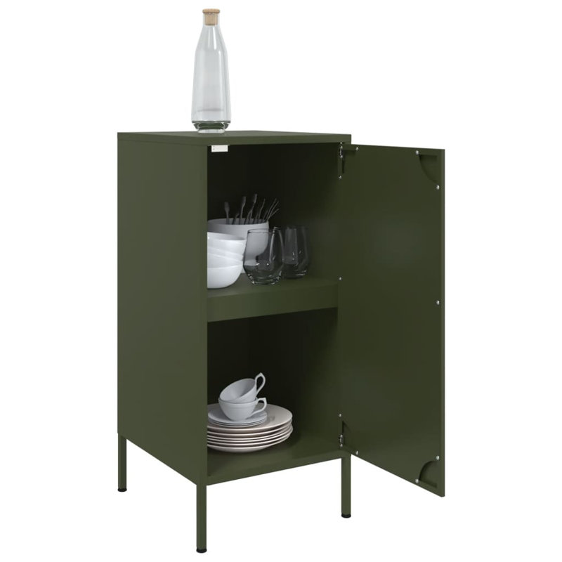 Amielle Steel Accent Cabinet, Olive Green