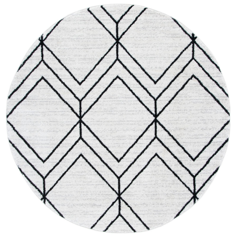 Tapis géométrique Marrufo Performance, Rond 6 pi