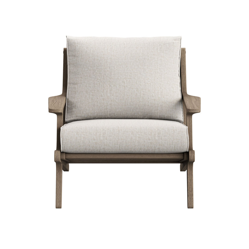 Fauteuil d'extérieur en bois de teck Saratoga, Beige