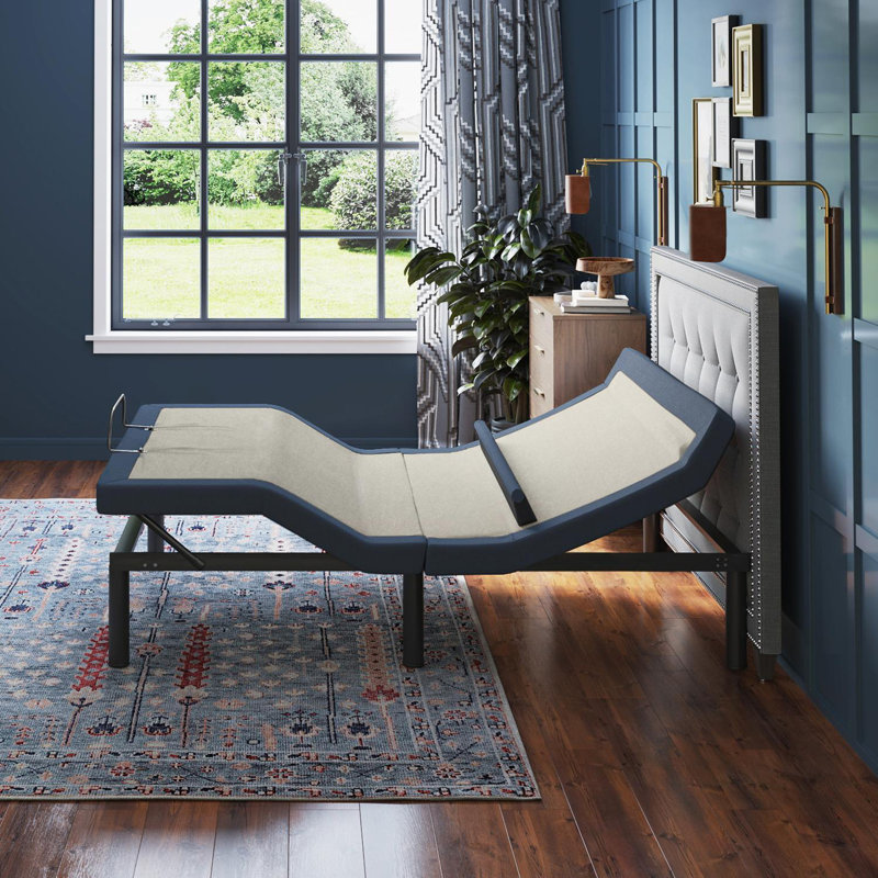 Adjustable bed base with head/foot tilt and lumbar position adjustment, King
