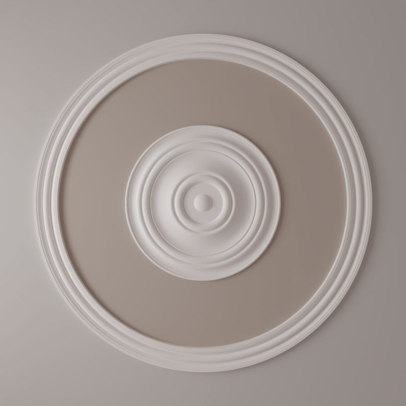 Ensemble d'anneaux de plafond traditionnel, Simple (1/4 d'un cercle complet), H 68 po x l 58 po