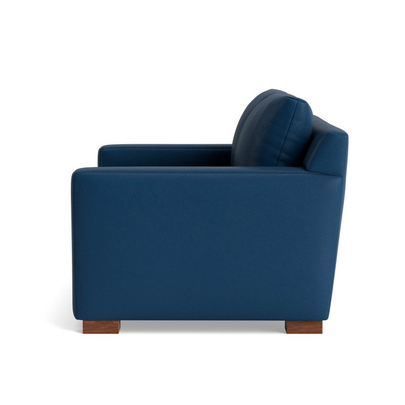 Catalina Leather Loveseat, Leather - Deep Blue