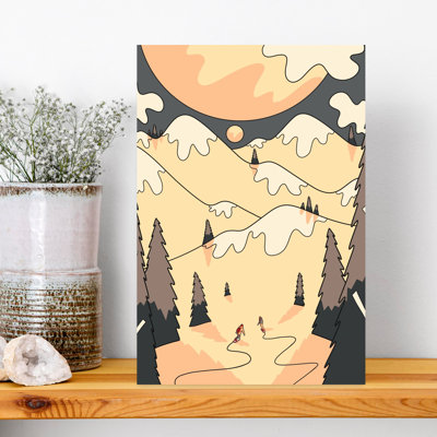 Contemporary Art Abstract Contemporary Forest Winter Wall Art by Stephen Wade - Wrapped Canvas Print