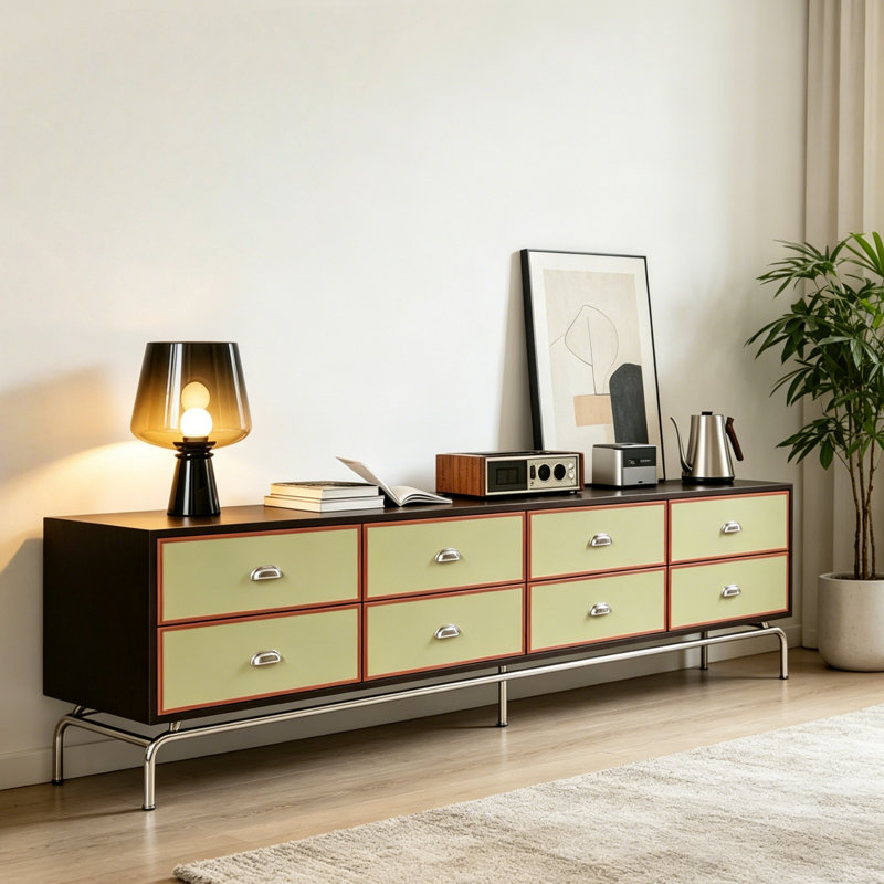 Meuble télé moderne et minimaliste, 22.44" H x 86.61" L x 15.35" W