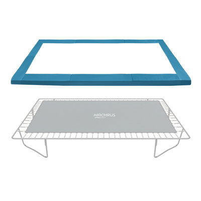 Machrus Upper Bounce Replacement Spring Cover - Safety Pad, Fits Only For Upper Bounce Brand 9 X 15 FT Rectangular Trampoline Frame - Aquamarine