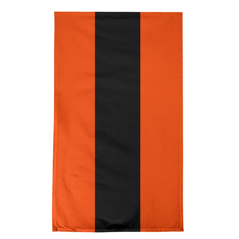 Anaheim Stripe Tea Towel Kitchen Towel, Poly Twill, Orange/Black/Orange