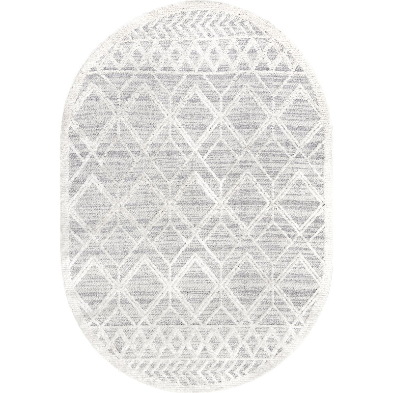 Tapis marocain à treillis Standridge, Ovale 4 pi x 6 pi