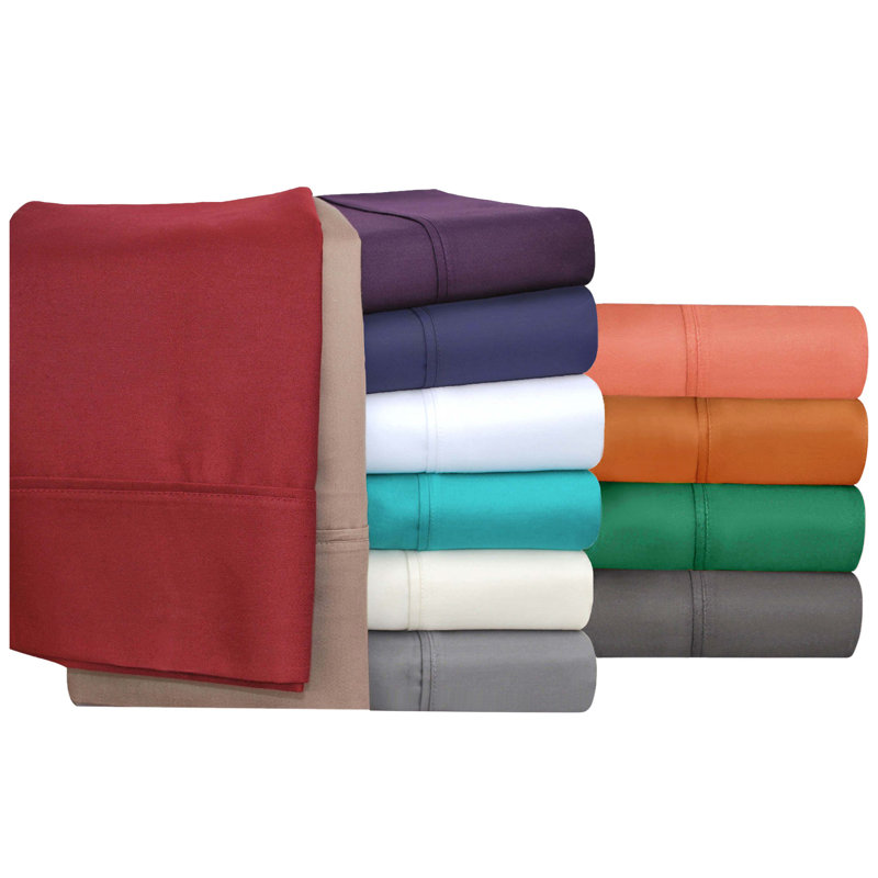 Superior Cotton Blend 800 Thread Count Solid Deep Pocket Bed Sheet Set, White, Split King Sheet Set with 2 Pillowcases