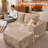 3-Piece Living Room Furniture, Modern Soft Foam Livingroom Sofa Set,  L-Shaped Sectional Couch And Armless Bean Bag Chair Lounger, No Assembly Required-1127499279-1127383058