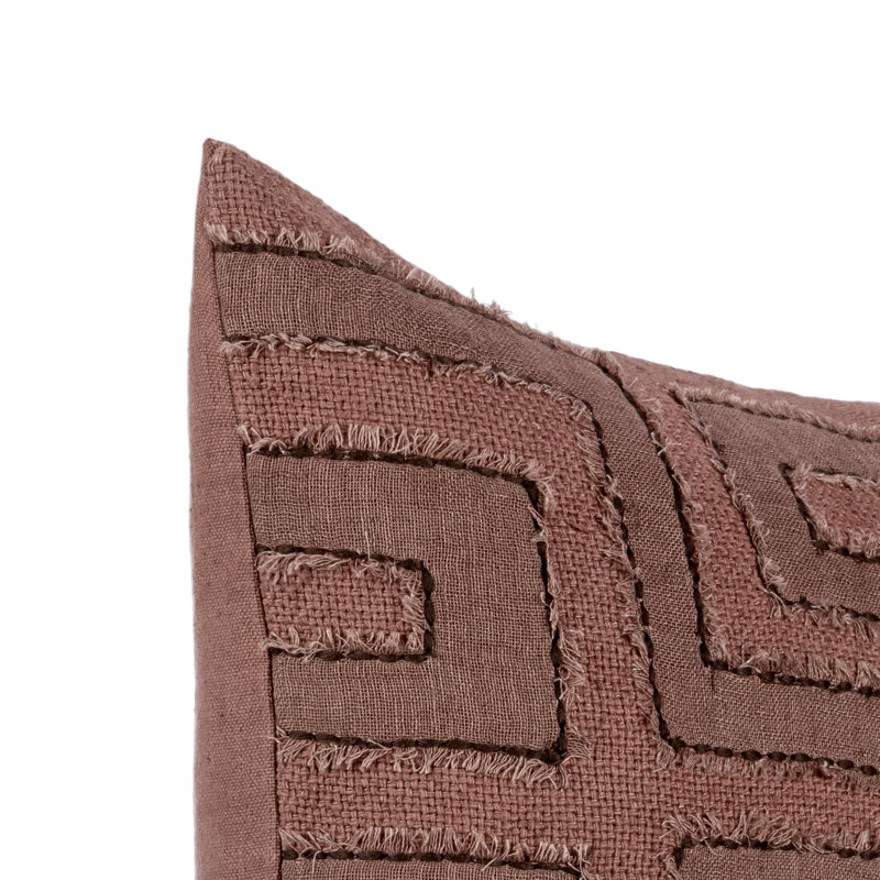 Coussin Mateo, Rectangle H 14 po x l 20 po, Brun