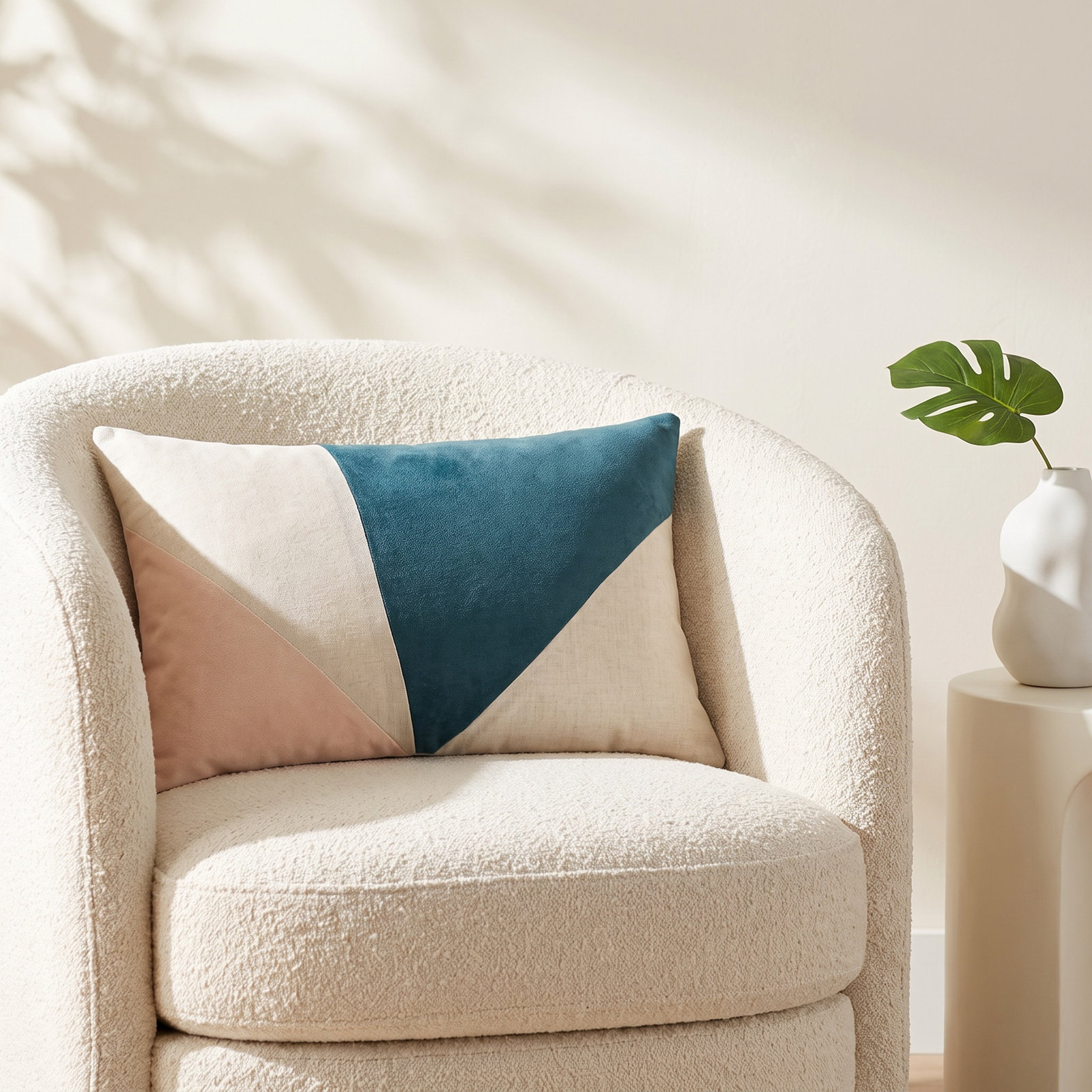 Kathleen 20" x 13" Pillow Cover, Teal/Peach