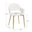 Ensemble de 2 chaises de salle à manger en velours, chaises de cuisine rembourrées avec accoudoirs et dossier creux, chaise d'appoint moderne avec pieds en métal doré, chaise d'appoint de style Mid-Century avec siège rembourré doux pour salle à manger, salon, meuble-lavabo et chambre à coucher-413866525