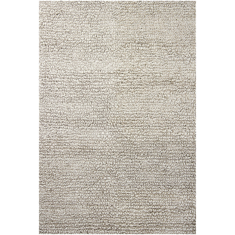 Zeal Wool Area Rug in Gray, Rectangle 5' x 7'6"