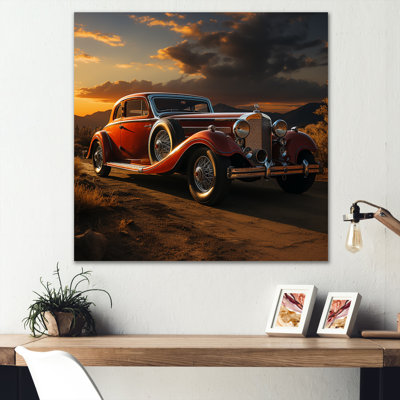 «Expressionist Vintage Car Spirit I», reproduction d'art sur toile rétro