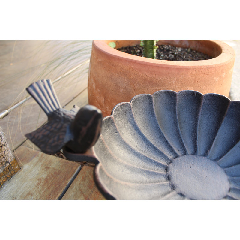 Bain d'oiseaux de table jihane, Cuivre antique noir