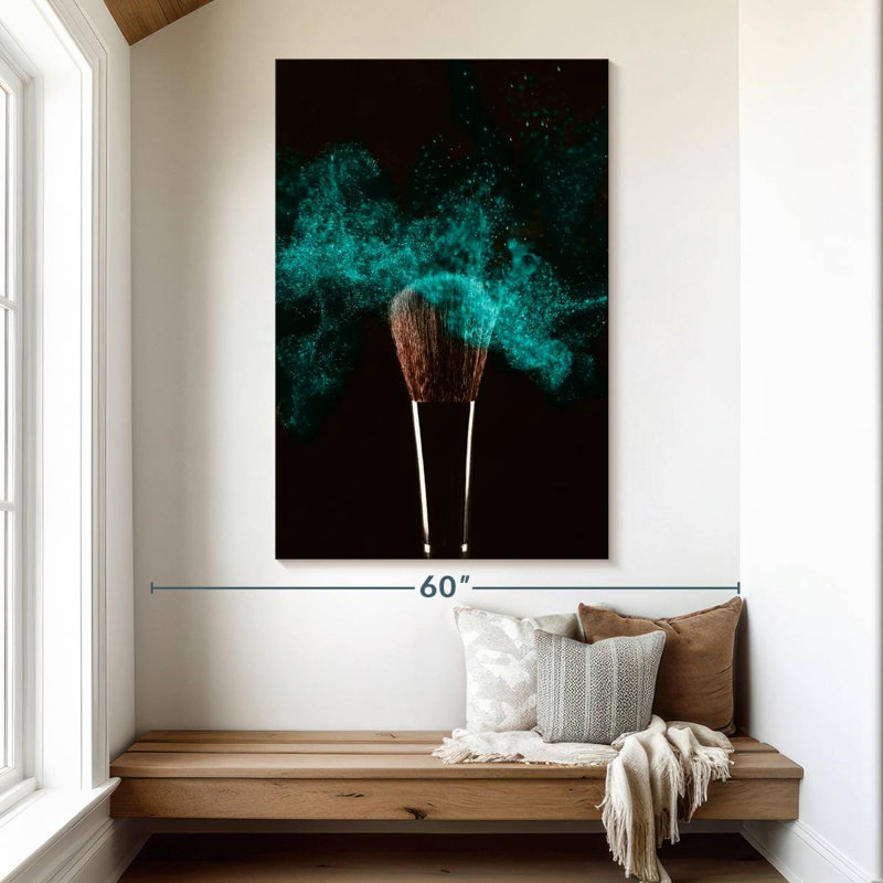 Poudre de maquillage turquoise Shuttleworth, H 51 po x l 34 po