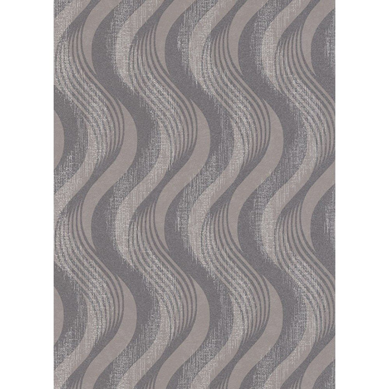 Rouleau de papier peint L 33 pi x l 21 po Lomuscio, Gris / beige / argent