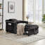 Fauteuil-lit trois-en-un, fauteuil inclinable moderne pliant réglable et lit simple pour adultes, conception noire peu encombrante