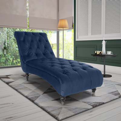 Cosper Velvet Chaise Lounge