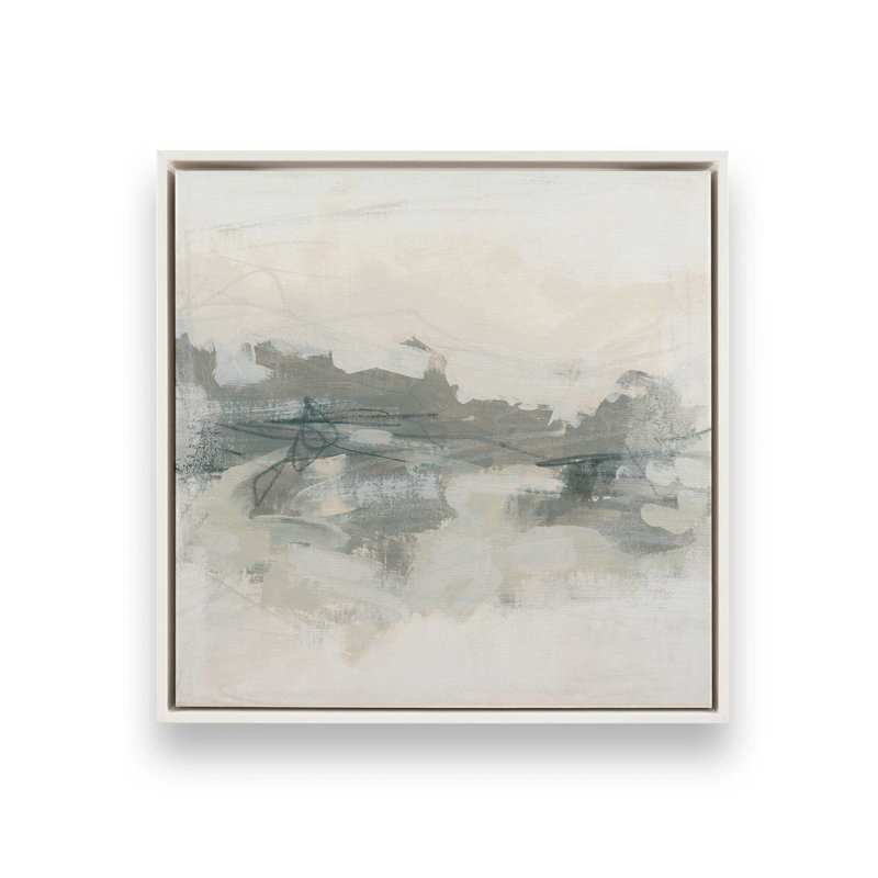 «Soft Lines of Memory I», reproduction sur toile dans un cadre, H 12,75 po x l 12,75 po, Blanc opaque