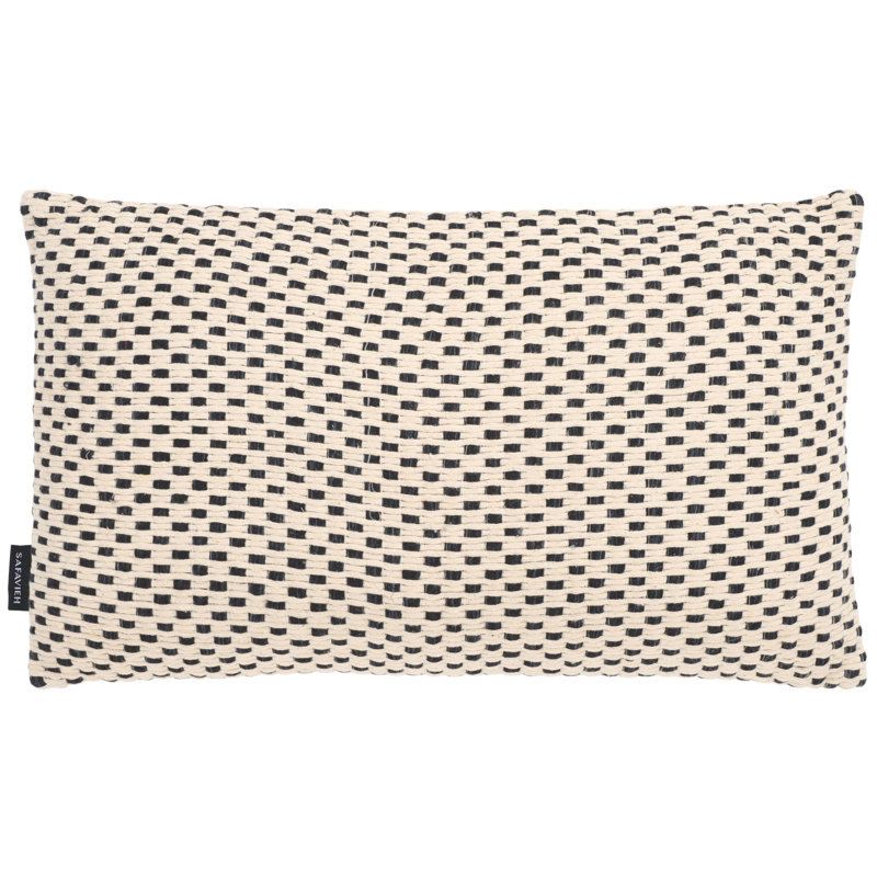 Coussin Millie, Crème / Noir
