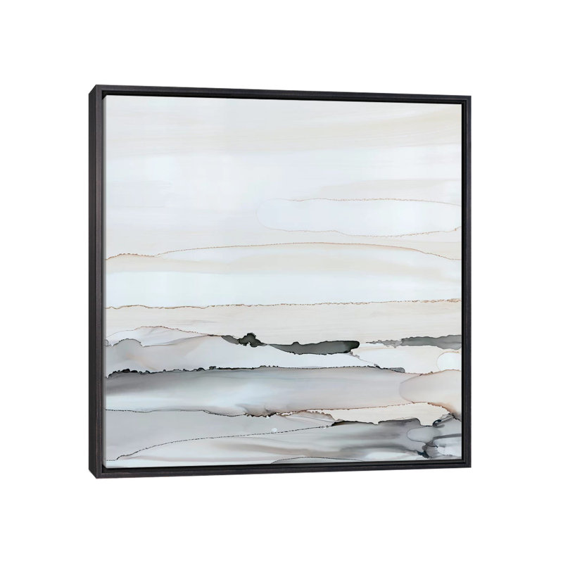 « Sunembrasshorizons I » par Carol Robinson, reproduction d’art, Toile avec cadre noir patiné, Pas de tapis