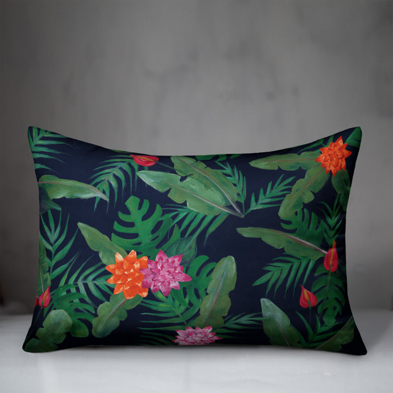 Floral Outdoor Throw Pillow
