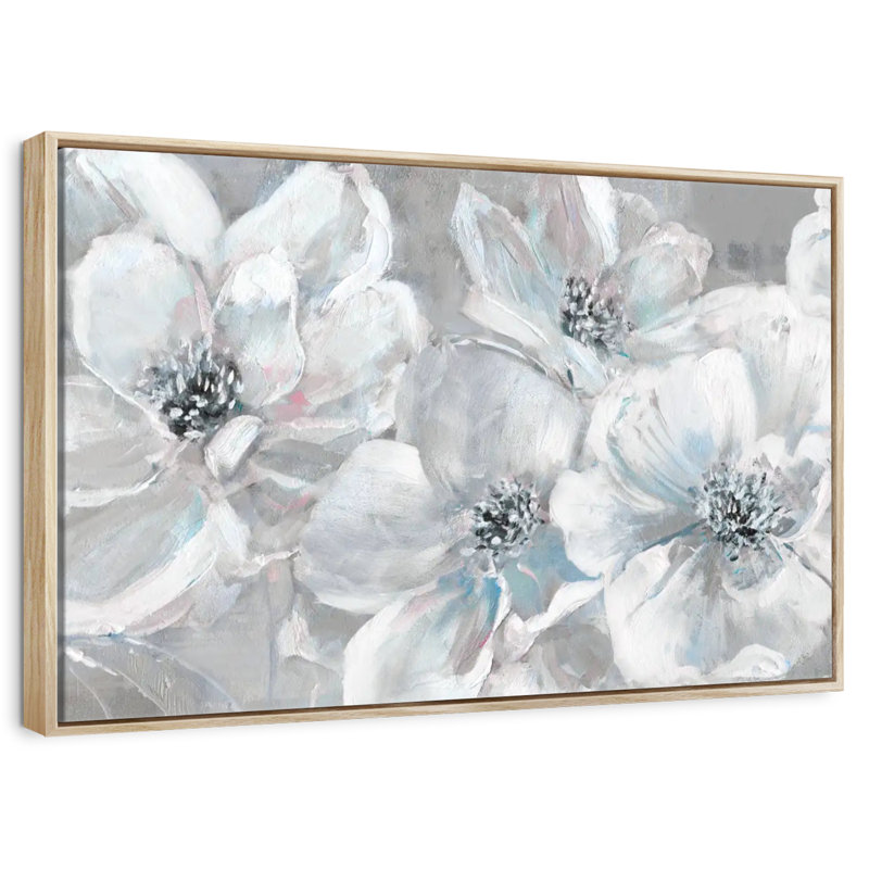 Bleu sarcelle tendre, Cadre flottant en bois naturel, 43 po x 29 po