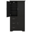 Grande armoire de rangement, garde-manger autoportant moderne avec 3 portes, 3 tiroirs de rangement, armoire avec tablette réglable pour salle de bain, bureau-355277294