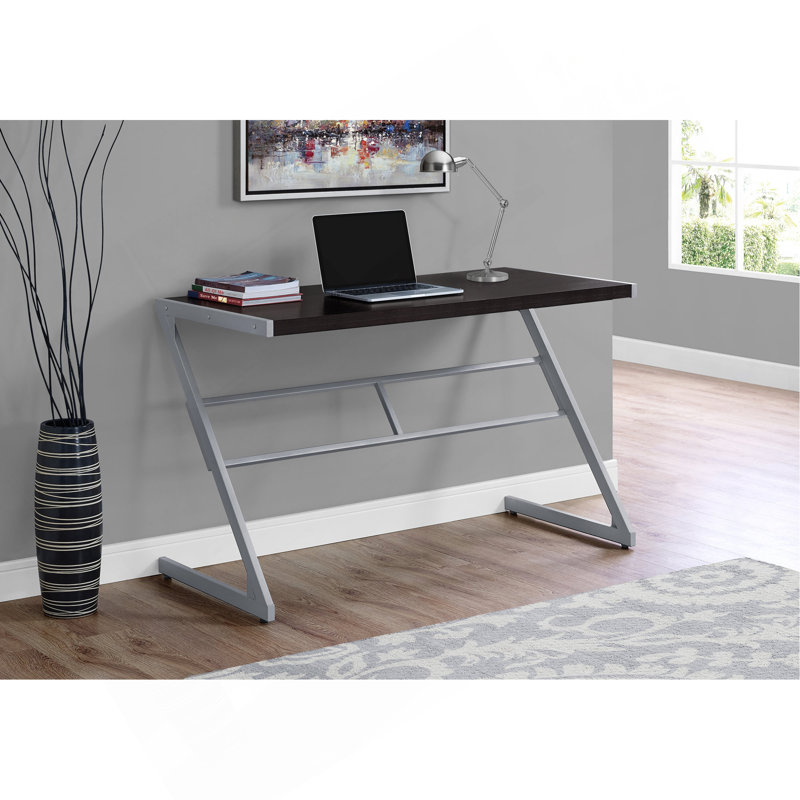 Computer Desk, Home Office, Laptop, Work, Laminate, Metal, Contemporary, 30" H x 49" W x 23.75" D, Espresso