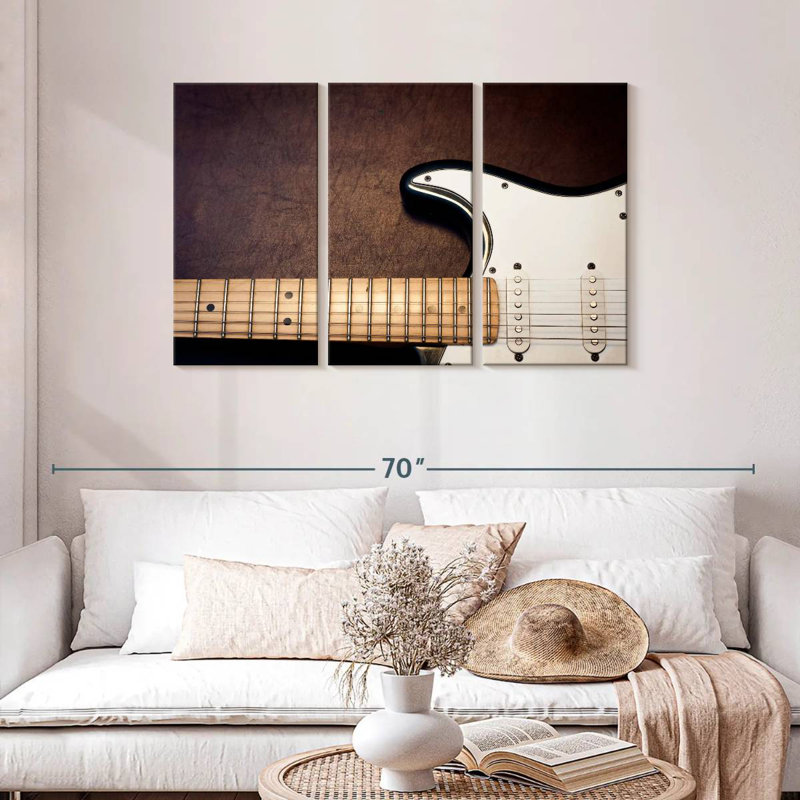 Guitare électrique blanche Abarca, H 28 po x l 45 po