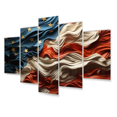 Drapeau moderne des États-Unis II, 5 pièces