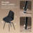 Dining Chairs Set Of 4, Modern High Back Pu Leather Upholstered Dining Room Chairs With Thick Cushions, Wide Padded Seat, Metal Legs For Kitchen, Living Room, Black-1296644306-1305095176