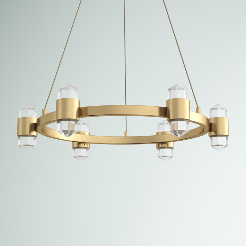 Miller 12 - Light Dimmable LED Wagon Wheel Chandelier
