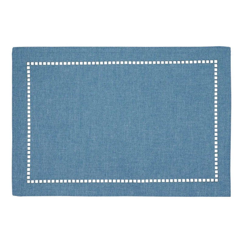 Leiker Polyester Rectangle Placemat, Denim