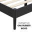  Inno Solid Wood Bed Frame with Spindle Headboard and Silent Slats, 1000 lb Capacity-959207298-962485920