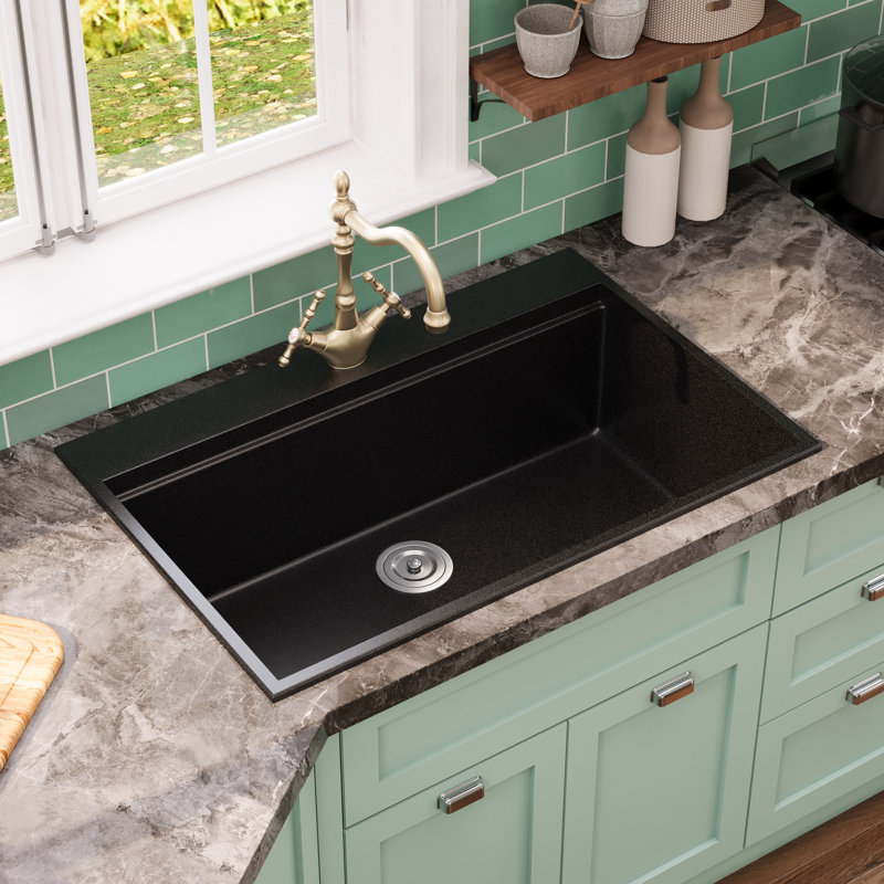 Évier de cuisine encastré en quartz 33 po DeerValley