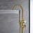 Circular Double Handle Floor Mounted Clawfoot Tub Faucet-87954847