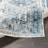 Fitz Machine Woven Oriental Sky Blue Area Rug-1394904151